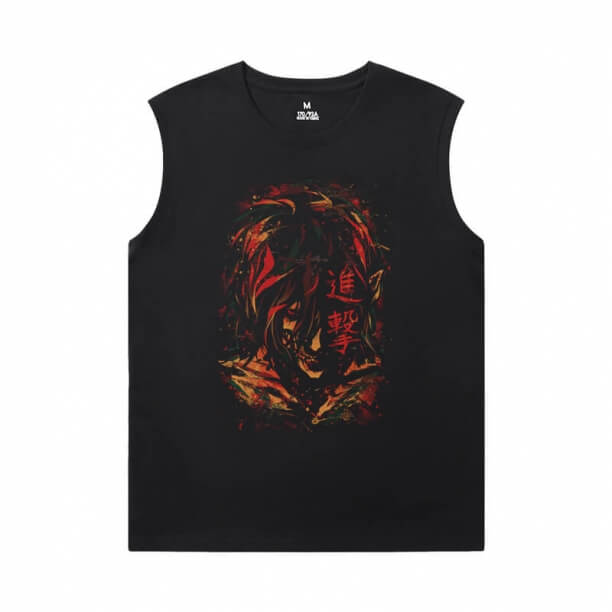 Attack on Titan Mens XXXL Sleeveless T Shirts Anime Shirt