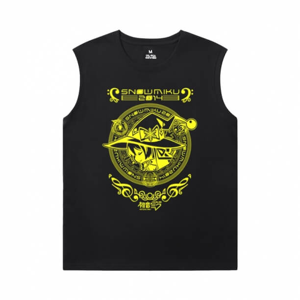 Hatsune Miku Men'S Sleeveless T Shirts For Gym Personalised Luo Tianyi Tees