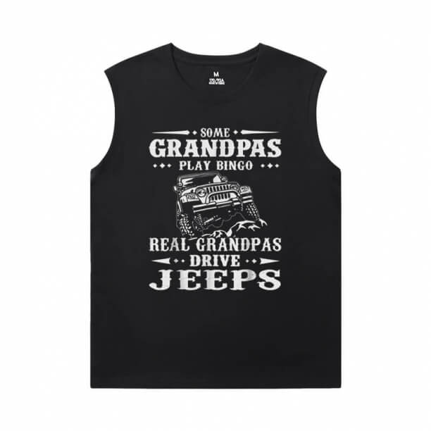 Car Shirt Quality Jeep Wrangler Sleeveless Tshirt Mens