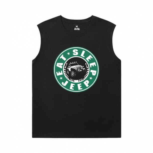 Xe Tees cá nhân Jeep Wrangler Sleeveless Tshirt Men