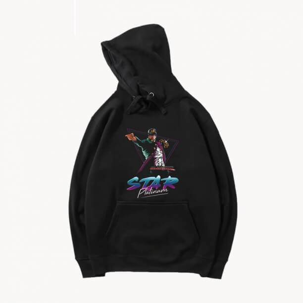 Vintage Anime JoJo Hoodie Chất lượng Kujo Jotaro Hooded Jacket