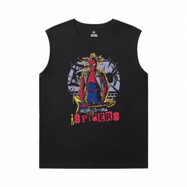 The Avengers Tshirt Marvel Spiderman Sleeveless Tshirt Đối với nam giới