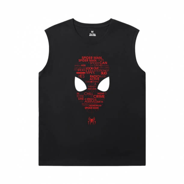 Spiderman Men'S Sleeveless T Shirts For Gym Marvel The Avengers Tees