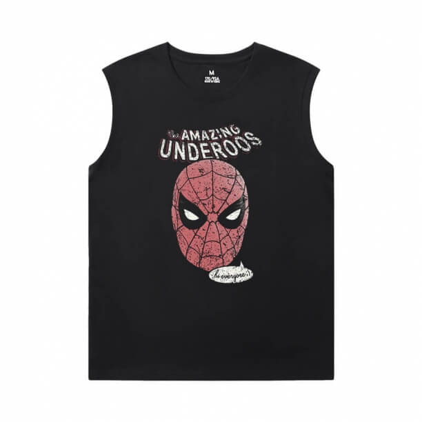 Spiderman Shirt Marvel The Avengers Sleeveless Tee Shirts Mens