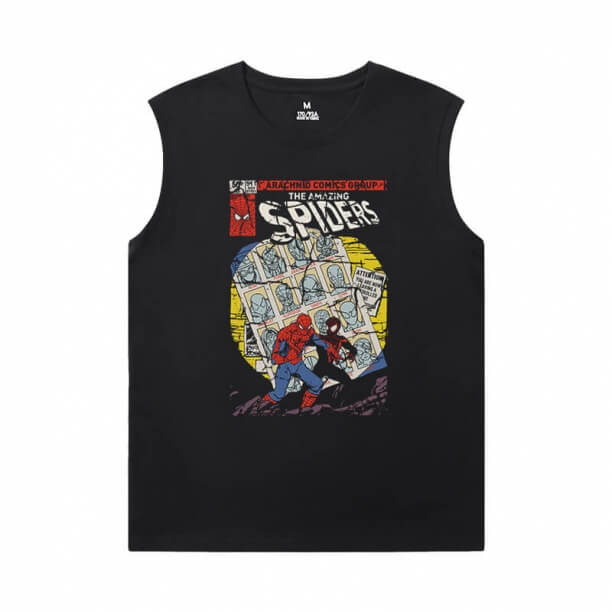 Marvel Spiderman Sleeveless Shirts Mens The Avengers T-Shirt