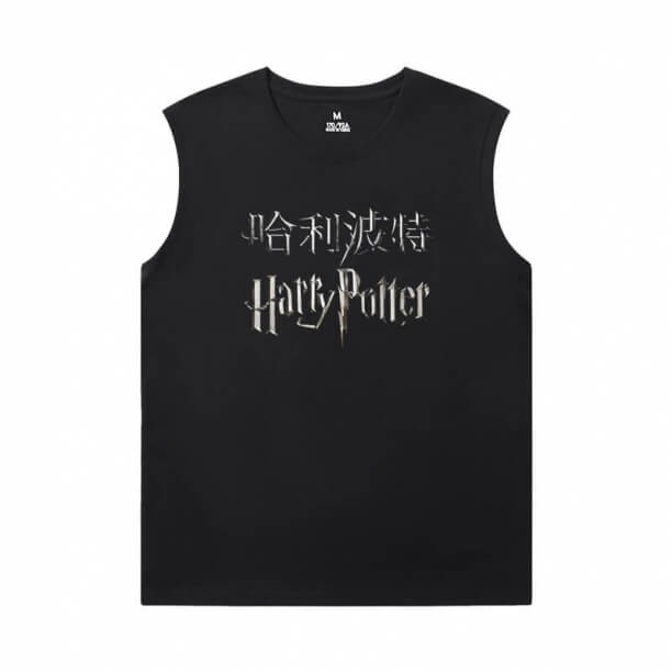 Harry Potter Tees Cotton Men'S Sleeveless Graphic T Shirts