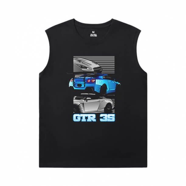 Camisetas de coche camisetas sin mangas GTR sin mangas hombres