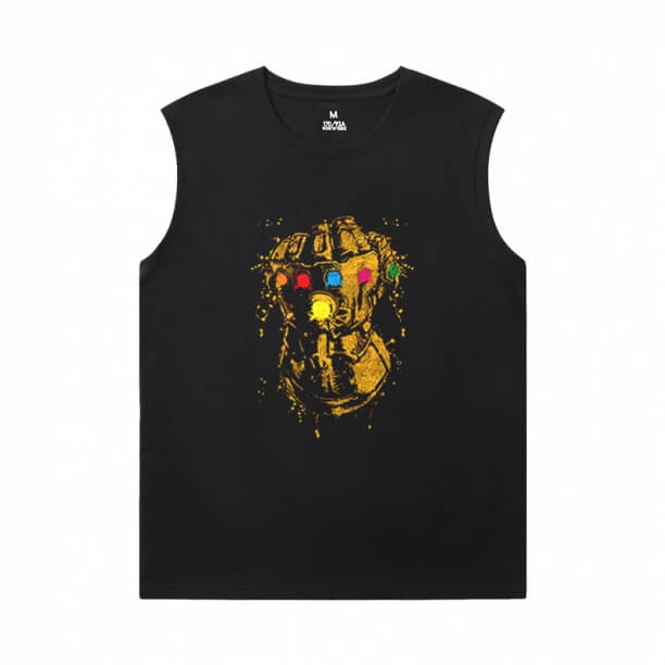 Marvel Thanos Mens Sleeveless Thể thao T Shirts The Avengers Tee Shirt