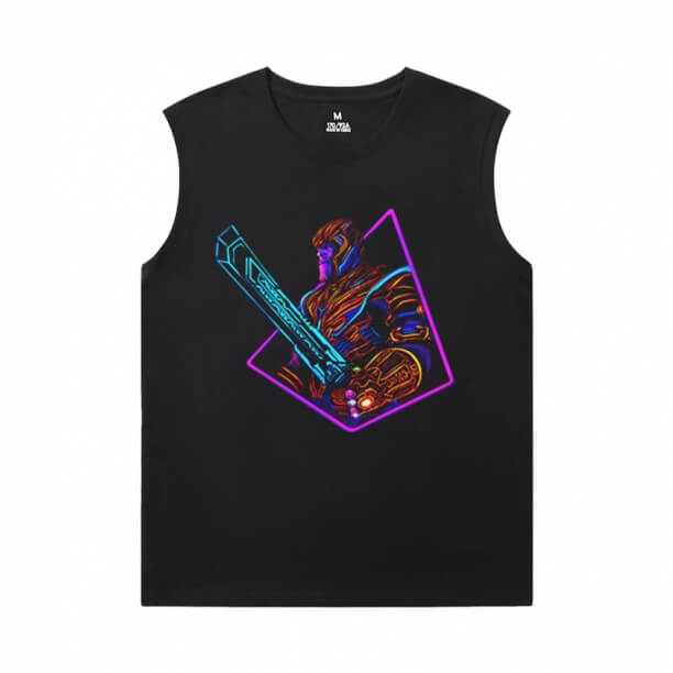 The Avengers Tshirt Marvel Thanos Printed Sleeveless T Shirts For Mens