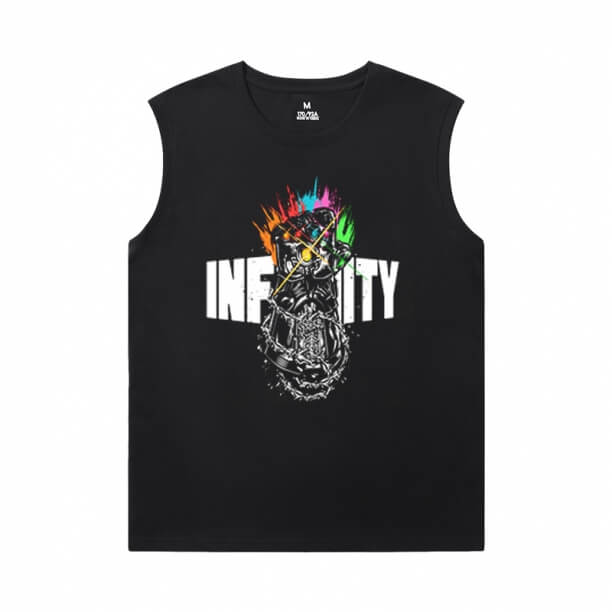 Marvel Thanos Tee The Avengers Black Sleeveless Shirt Men