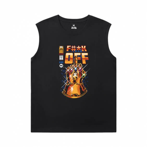 The Avengers Shirts Marvel Thanos Sleeveless Cotton T Shirts