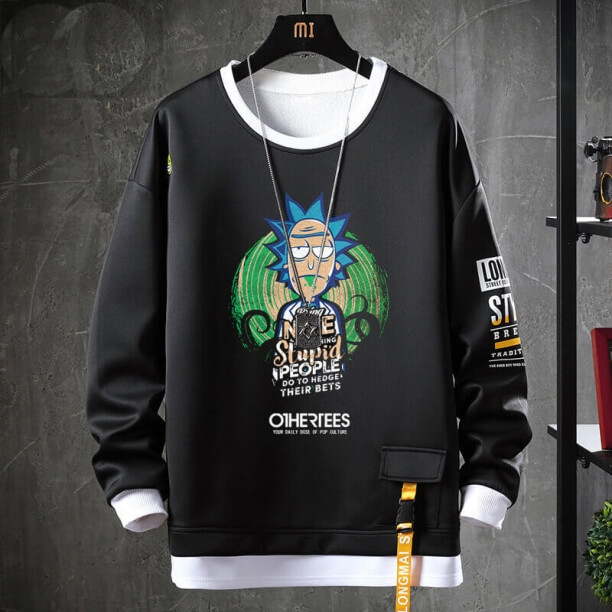 Rick ve Morty Ceket Sahte İki Parçalı Sweatshirt