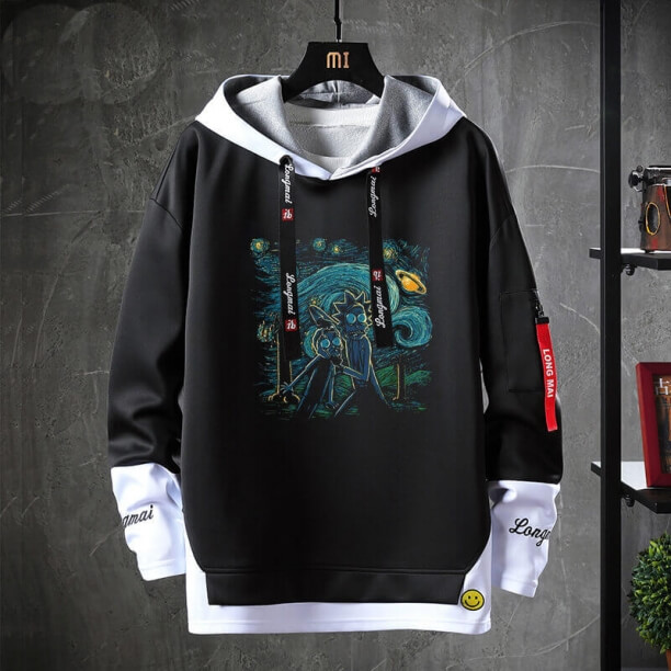 Rick and Morty Sweater Fake Two-Piece Sweatshirt