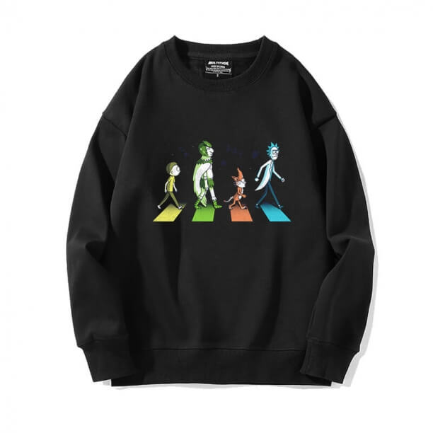 Black Sweatshirt Rick and Morty Coat