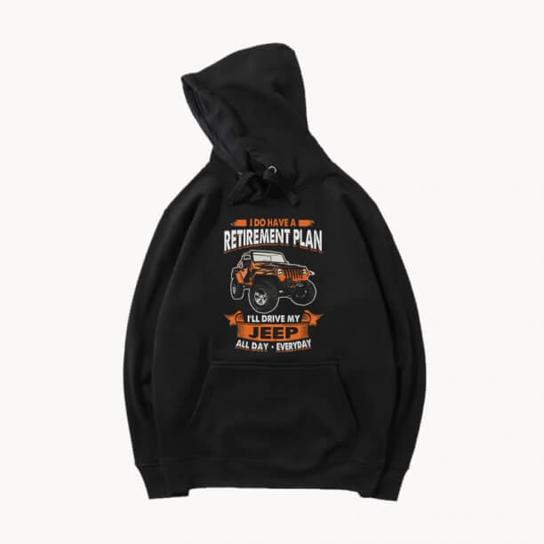 Bil Hoodie XXL Jeep Wrangler Toppe