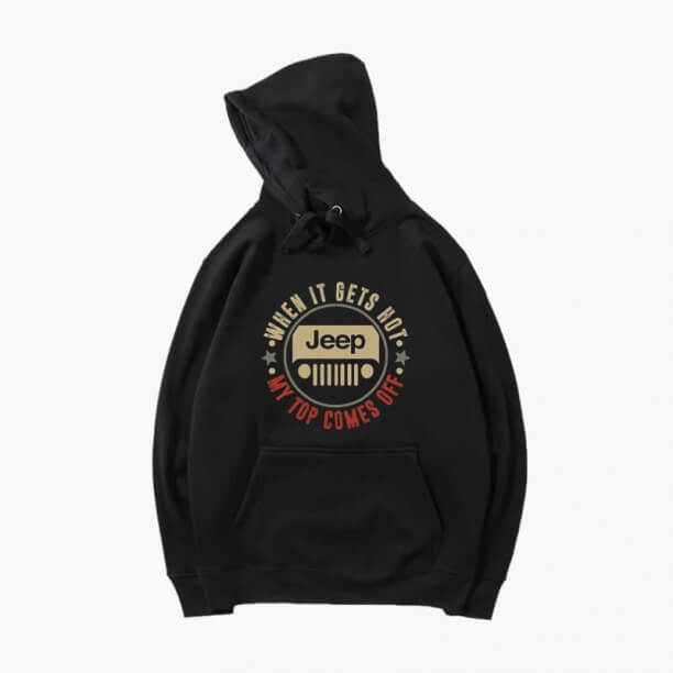 Màu đen Jeep Wrangler Jacket Xe Hoodie