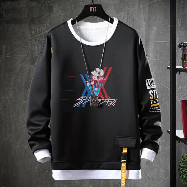 Giả hai mảnh hoodie yêu trong những franxx sweatshirt