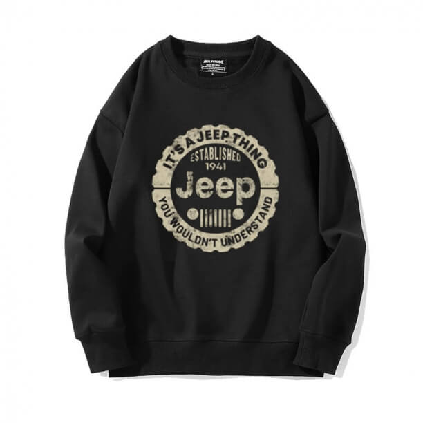 Crew Neck Jeep Wrangler Jacket Car Sweatshirt