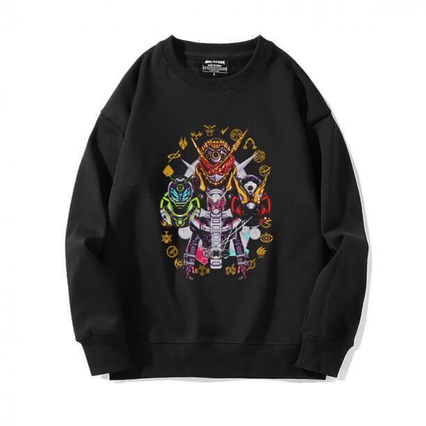 Vintage Anime Masked Rider Áo len chất lượng Sweatshirt