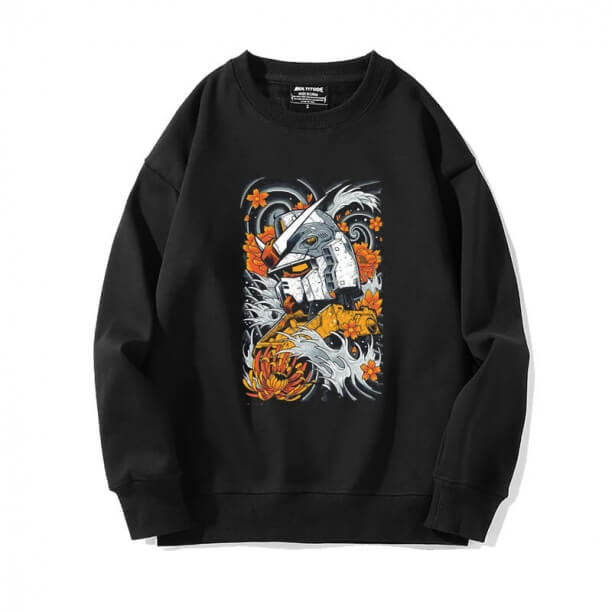 Gundam Sweatshirts Đen Tops