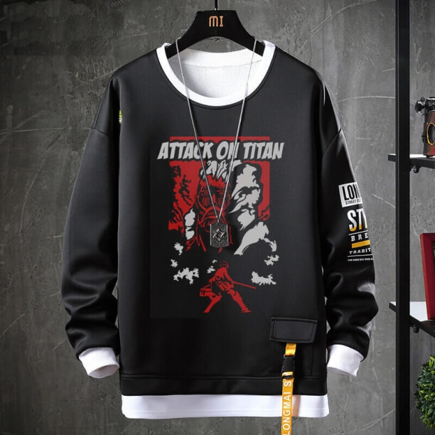 Attack on Titan Sweatshirt Black Coat