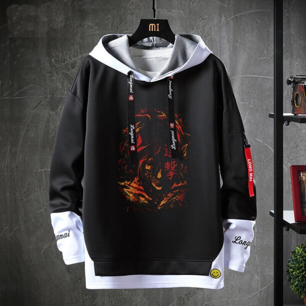 Fake două piese jachete atac pe Titan Hoodie