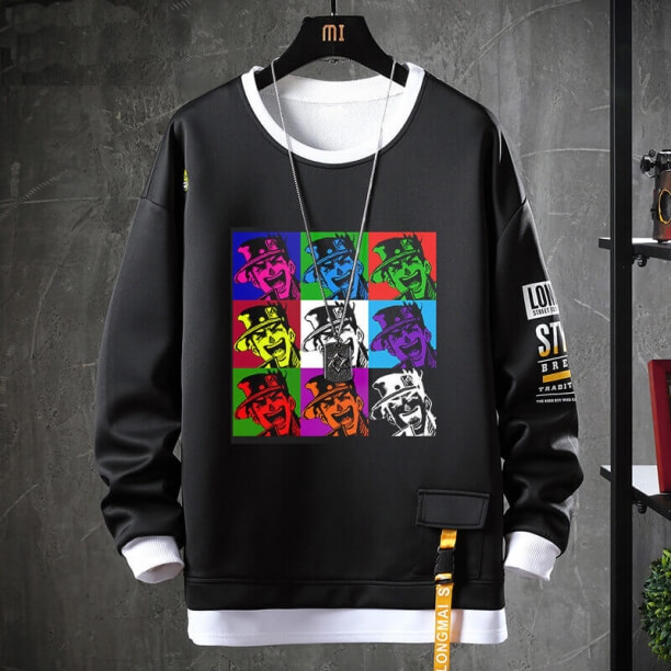 Jahrgang Anime JoJo Mantel gefälschte zweiteilige Kujo Jotaro Sweatshirt