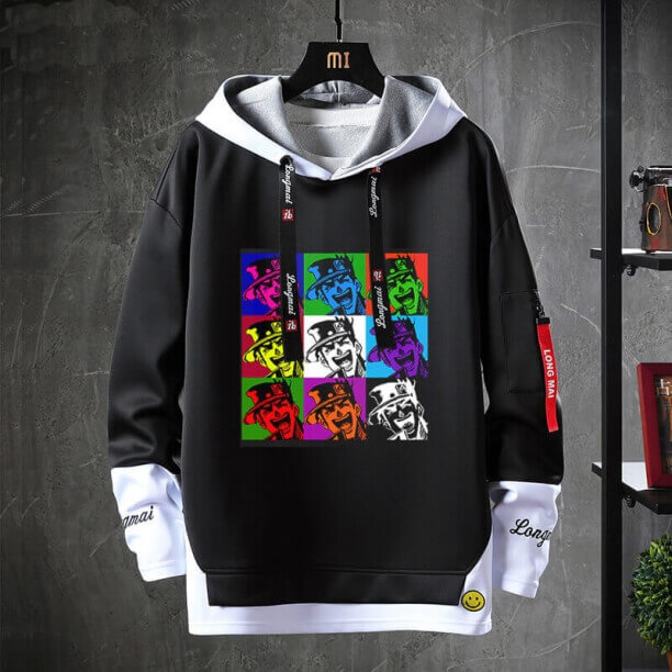 ประเด็นร้อน Kujo Jotaro Hoodie ประเด็นร้อน Anime JoJo เสื้อสเวตเตอร์ผจญภัยแปลกประหลาด