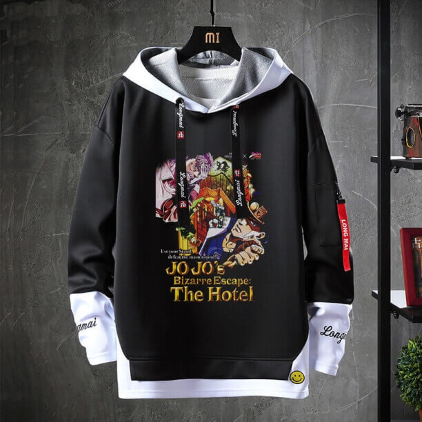 Sahte İki Parçalı Kujo Jotaro Sweatshirt Sıcak Konu Anime JoJo Ceket