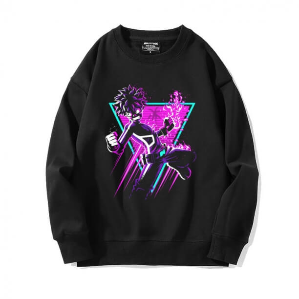 Anime Nhật Bản Anh hùng của tôi Học viện Tops Sweatshirts đen