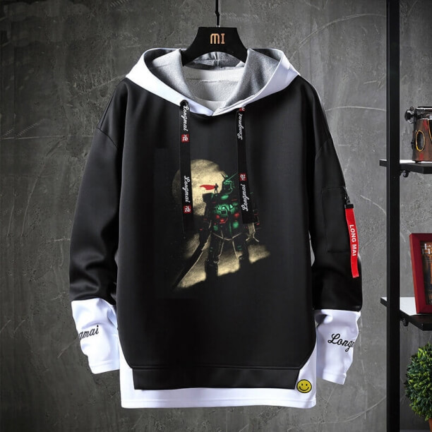 Gundam Kazak Sahte İki Parçalı Sweatshirt