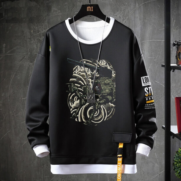 Gundam Sweatshirts Đen Hoodie