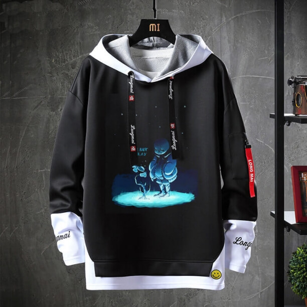 Undertale Sweatshirt Siyah Annoying Köpek Kafatası Tops