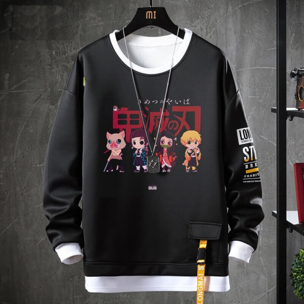 Falsos moletons de duas peças Anime Demon Slayer Jacket