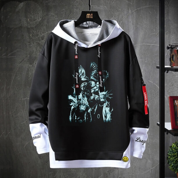 Một Punch Man Sweatshirt Vintage Anime Đen Jacket