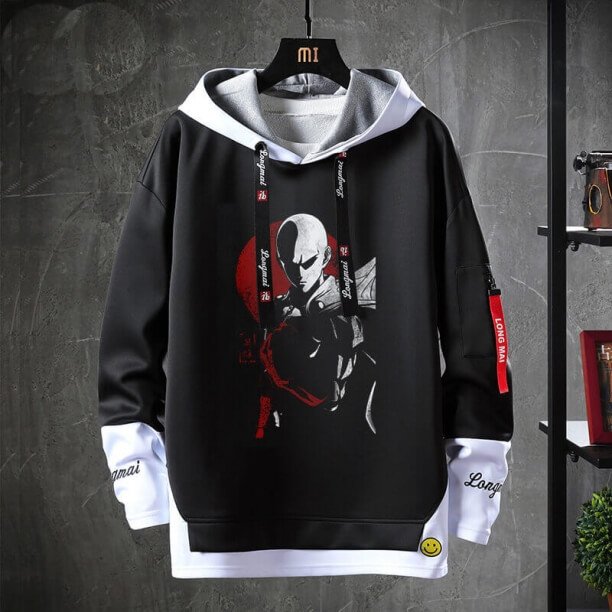 En Punch Man Sweatshirts Hot Topic Anime sort jakke