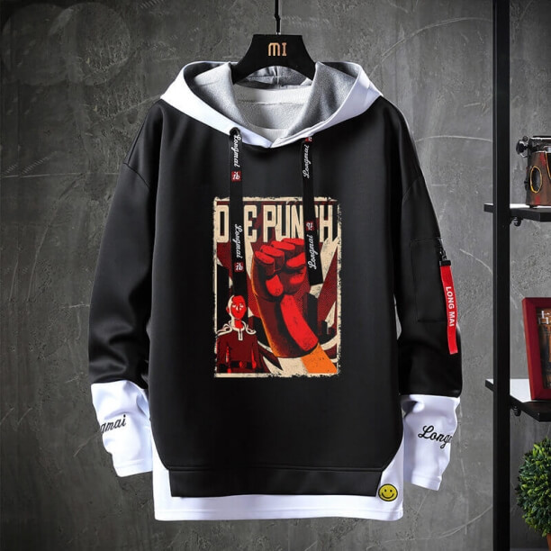 Jacheta de calitate Vintage Anime One Punch Man Sweatshirt