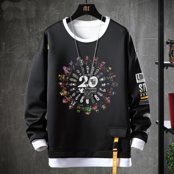 Chất lượng Tops Vintage Anime Masked Rider Sweatshirts