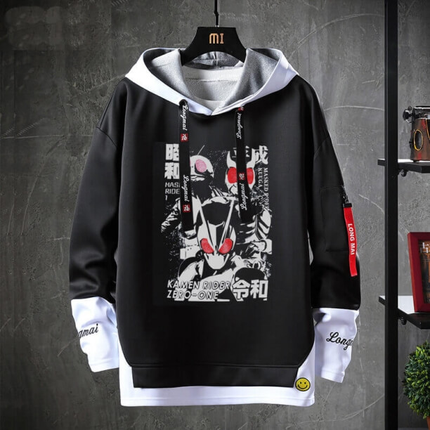 Qualität Sweatshirt Vintage Anime maskierte Reiter Mantel