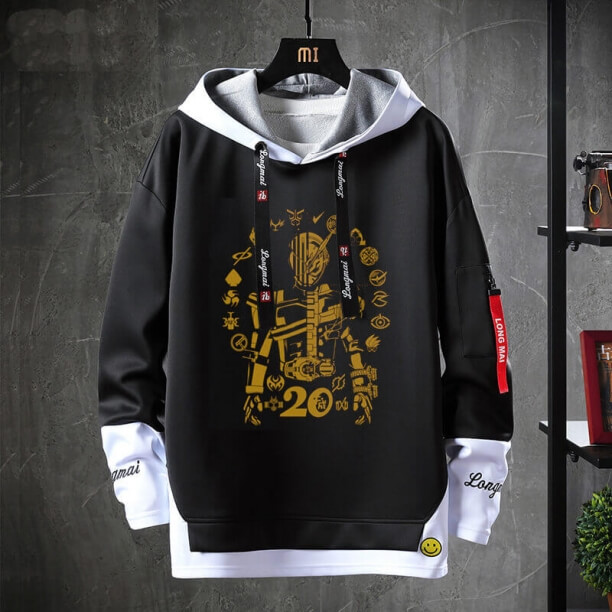 Masked Rider Sweatshirt Chủ đề nóng Anime Đen Sweater