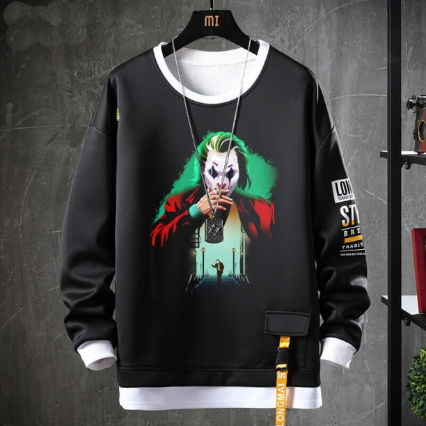 Batman Joker Coat Fake Two-Piece Sweatshirt