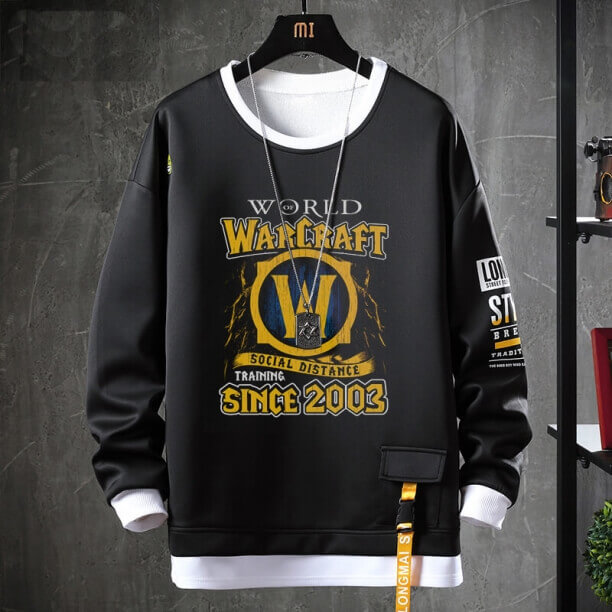 World Warcraft Sweatshirts Black Coat