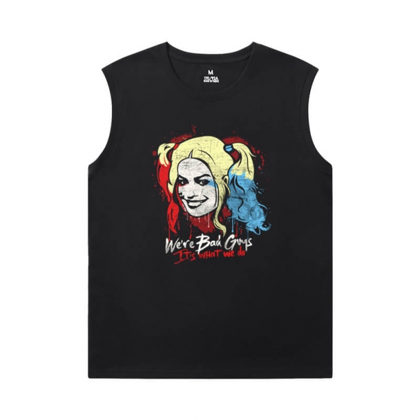 Personalised Tshirts Birds of Prey Harley Quinn Sleeveless Tshirt Mens