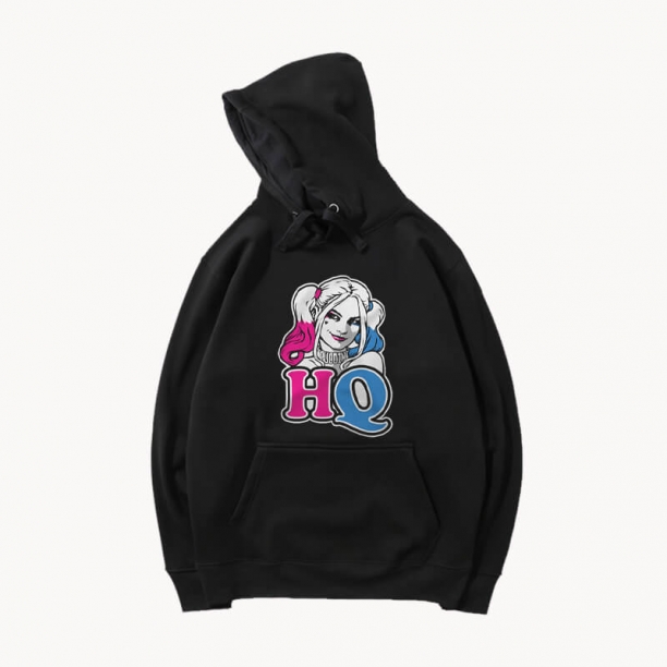 Siyah Ceket Kuşlar Prey Harley Quinn Hoodie