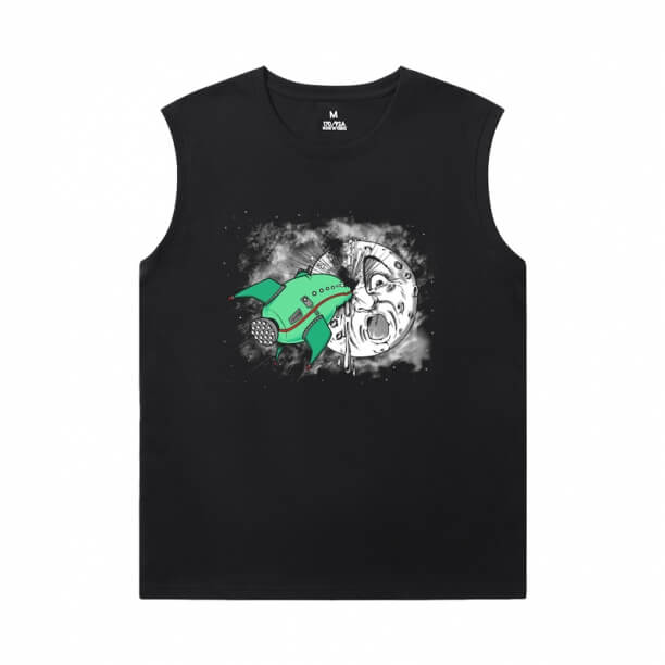 Camisas de algodão American Anime Futurama Basquete Sem Mangas T Shirt