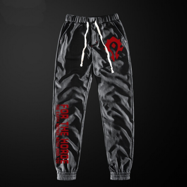 World of Warcraft Horde Logo Sweatpants WOW Spil Pencil Pants