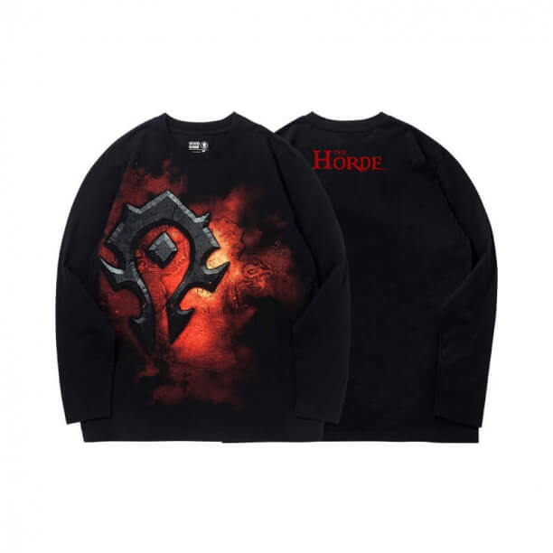 World of warcraft T-shirt avec logo Horde Tee-shirt à manches longues