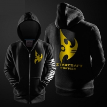 Star Craft 2 uomini felpa con cappuccio protoss Nero Cappotti cerniera cool