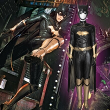 Profesyonel Batman Arkham Knight Batgirl Cosplay Kostüm Tulumlar