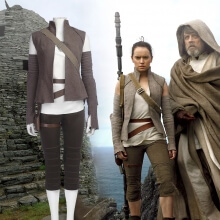 Star Wars 8 Rey Jedi Cosplay Costume Women Costume 